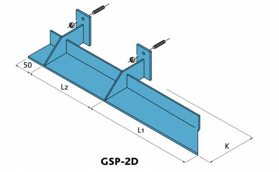 Угловой кронштейн для кирпичных перемычек правый BAUT GSP-2D